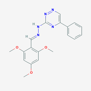 molecular formula C19H19N5O3 B308205 2,4,6-Trimethoxybenzaldehyde (5-phenyl-1,2,4-triazin-3-yl)hydrazone 