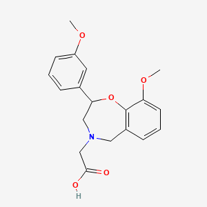 molecular formula C19H21NO5 B3082055 [9-methoxy-2-(3-methoxyphenyl)-2,3-dihydro-1,4-benzoxazepin-4(5H)-yl]acetic acid CAS No. 1119450-13-3