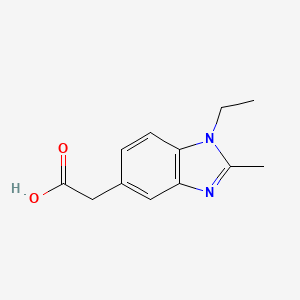 molecular formula C12H14N2O2 B3082063 (1-ethyl-2-methyl-1H-benzimidazol-5-yl)acetic acid CAS No. 1119450-14-4