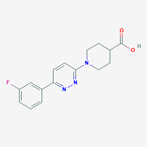 molecular formula C16H16FN3O2 B3082075 1-[6-(3-Fluorophenyl)pyridazin-3-yl]piperidine-4-carboxylic acid CAS No. 1119450-52-0