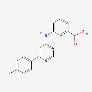 molecular formula C18H15N3O2 B3082083 3-{[6-(4-Methylphenyl)pyrimidin-4-YL]-amino}benzoic acid CAS No. 1119450-53-1
