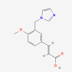 molecular formula C14H14N2O3 B3082087 (2E)-3-[3-(1H-imidazol-1-ylmethyl)-4-methoxyphenyl]acrylic acid CAS No. 1119450-99-5