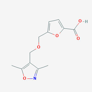 molecular formula C12H13NO5 B3082094 5-{[(3,5-二甲基异恶唑-4-基)甲氧基]甲基}-2-呋喃甲酸 CAS No. 1119451-00-1