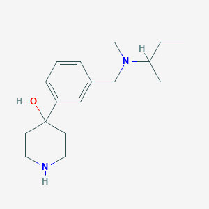 molecular formula C17H28N2O B3082111 4-(3-{[叔丁基(甲基)氨基]甲基}苯基)-哌啶-4-醇 CAS No. 1119451-18-1