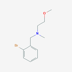 molecular formula C11H16BrNO B3082120 N-(2-溴苄基)-N-(2-甲氧基乙基)-N-甲胺 CAS No. 1119451-23-8