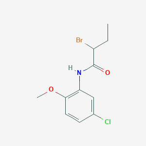molecular formula C11H13BrClNO2 B3082122 2-bromo-N-(5-chloro-2-methoxyphenyl)butanamide CAS No. 1119451-41-0