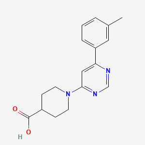 1-[6-(3-Methylphenyl)pyrimidin-4-yl]piperidine-4-carboxylic acid