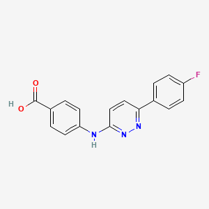molecular formula C17H12FN3O2 B3082154 4-{[6-(4-Fluorophenyl)pyridazin-3-YL]-amino}benzoic acid CAS No. 1119452-47-9