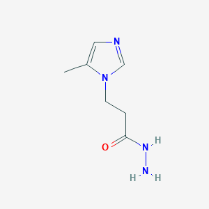 molecular formula C7H12N4O B3082158 3-(5-methyl-1H-imidazol-1-yl)propanohydrazide CAS No. 1119452-48-0