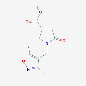 molecular formula C11H14N2O4 B3082172 1-[(3,5-Dimethylisoxazol-4-yl)methyl]-5-oxopyrrolidine-3-carboxylic acid CAS No. 1119452-79-7