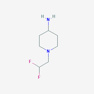 molecular formula C7H14F2N2 B3082226 1-(2,2-二氟乙基)哌啶-4-胺 CAS No. 1119499-74-9