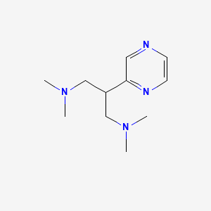 molecular formula C11H20N4 B3082294 [3-(Dimethylamino)-2-(pyrazin-2-YL)propyl]dimethylamine CAS No. 112153-49-8