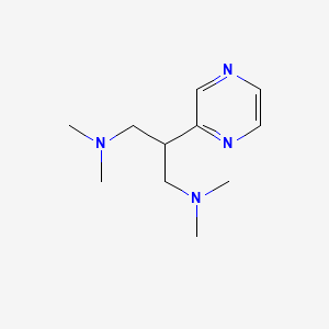 molecular formula C11H20N4 B3082294 [3-(二甲氨基)-2-(吡嗪-2-基)丙基]二甲胺 CAS No. 112153-49-8