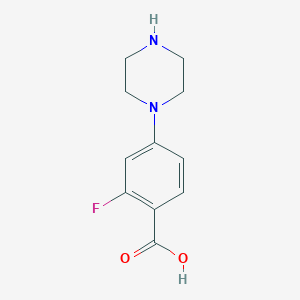 2-Fluoro-4-piperazinobenzoic Acid