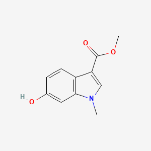 molecular formula C11H11NO3 B3082368 methyl 6-hydroxy-1-methyl-1H-indole-3-carboxylate CAS No. 112332-93-1