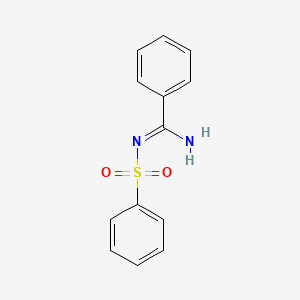 molecular formula C13H12N2O2S B3082395 N-[1-Amino-1-phenyl-meth-(Z)-ylidene]-benzenesulfonamide CAS No. 1123883-53-3