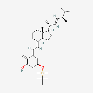 molecular formula C34H58O2Si B3082472 (1S,5R,E)-5-(tert-butyldimethylsilyloxy)-3-((E)-2-((1R,3aS,7aR)-1-((2R,5R,E)-5,6-dimethylhept-3-en-2-yl)-7a-methyldihydro-1H-inden-4(2H,5H,6H,7H,7aH)-ylidene)ethylidene)-2-Methylenecyclohexanol CAS No. 112670-78-7