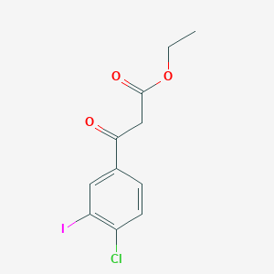 molecular formula C11H10ClIO3 B3082492 3-(4-氯-3-碘苯基)-3-氧代丙酸乙酯 CAS No. 112704-81-1