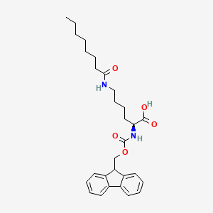 molecular formula C29H38N2O5 B3082523 Fmoc-l-lys(octanoyl)-oh CAS No. 1128181-16-7