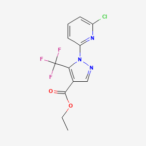 molecular formula C12H9ClF3N3O2 B3082530 Ethyl 1-(6-chloropyridin-2-yl)-5-(trifluoromethyl)-1h-pyrazole-4-carboxylate CAS No. 1128268-00-7
