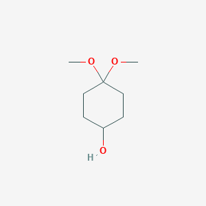 molecular formula C8H16O3 B3082546 4,4-Dimethoxycyclohexanol CAS No. 112906-44-2