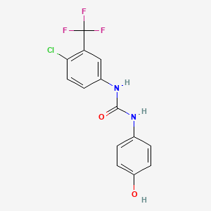 molecular formula C14H10ClF3N2O2 B3082582 1-(4-氯-3-(三氟甲基)苯基)-3-(4-羟基苯基)脲 CAS No. 1129683-83-5
