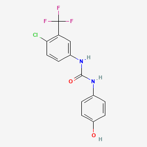 B3082582 1-(4-Chloro-3-(trifluoromethyl)phenyl)-3-(4-hydroxyphenyl)urea CAS No. 1129683-83-5