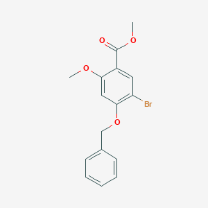 molecular formula C16H15BrO4 B3082633 4-(苄氧基)-5-溴-2-甲氧基苯甲酸甲酯 CAS No. 1131587-96-6