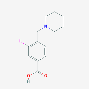 molecular formula C13H16INO2 B3082648 3-Iodo-4-(piperidin-1-ylmethyl)benzoic acid CAS No. 1131614-61-3