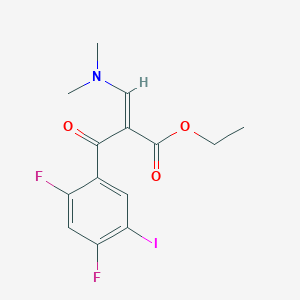 Ethyl 2-(2,4-difluoro-5-iodobenzoyl)-3-(dimethylamino)acrylate