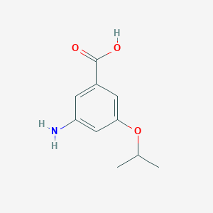 molecular formula C10H13NO3 B3082671 Benzoic acid, 3-amino-5-(1-methylethoxy)- CAS No. 1132885-84-7