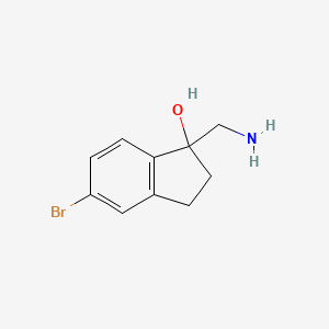 molecular formula C10H12BrNO B3082673 1-(Aminomethyl)-5-bromo-2,3-dihydro-1h-inden-1-ol CAS No. 1132943-67-9