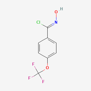 molecular formula C8H5ClF3NO2 B3082680 (Z)-N-hydroxy-4-(trifluoromethoxy)benzimidoyl chloride CAS No. 1133426-66-0