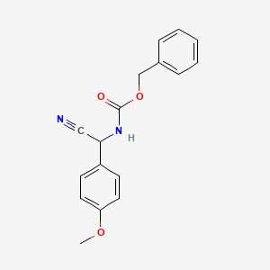 molecular formula C17H16N2O3 B3082684 Benzyl N-[cyano(4-methoxyphenyl)methyl]carbamate CAS No. 1133452-69-3