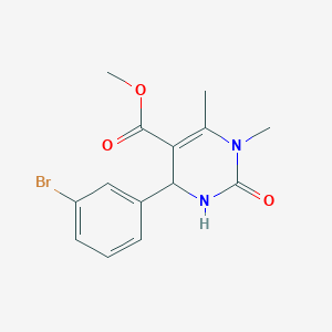 molecular formula C14H15BrN2O3 B308270 Methyl 4-(3-bromophenyl)-1,6-dimethyl-2-oxo-1,2,3,4-tetrahydro-5-pyrimidinecarboxylate 