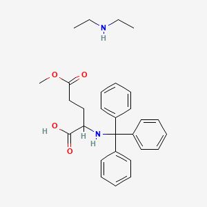 molecular formula C29H36N2O4 B3082704 N-Ethylethanamine;5-methoxy-5-oxo-2-(tritylamino)pentanoic acid CAS No. 113408-47-2