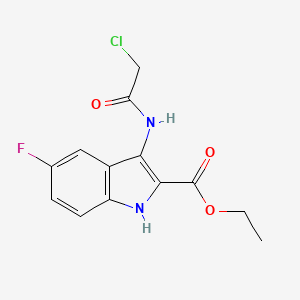 ethyl 3-[(chloroacetyl)amino]-5-fluoro-1H-indole-2-carboxylate