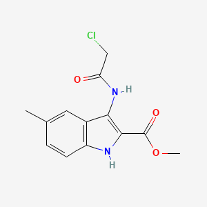 molecular formula C13H13ClN2O3 B3082754 3-[(氯乙酰)氨基]-5-甲基-1H-吲哚-2-羧酸甲酯 CAS No. 1134334-64-7