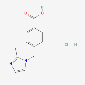 molecular formula C12H13ClN2O2 B3082802 4-(2-Methyl-imidazol-1-ylmethyl)-benzoic acid hydrochloride CAS No. 1134483-46-7