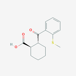 trans-2-(2-Thiomethylbenzoyl)cyclohexane-1-carboxylic acid