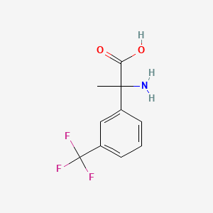 molecular formula C10H10F3NO2 B3082829 2-Amino-2-[3-(trifluoromethyl)phenyl]propanoic acid CAS No. 1134679-10-9