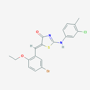 (5Z)-5-[(5-bromo-2-ethoxyphenyl)methylidene]-2-(3-chloro-4-methylanilino)-1,3-thiazol-4-one