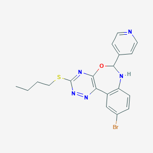 molecular formula C19H18BrN5OS B308289 10-Bromo-3-(butylthio)-6-pyridin-4-yl-6,7-dihydro[1,2,4]triazino[5,6-d][3,1]benzoxazepine 