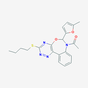 1-[3-(butylsulfanyl)-6-(5-methylfuran-2-yl)[1,2,4]triazino[5,6-d][3,1]benzoxazepin-7(6H)-yl]ethanone