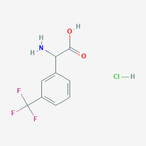 molecular formula C9H9ClF3NO2 B3082904 2-Amino-2-(3-(trifluoromethyl)phenyl)acetic acid hydrochloride CAS No. 1134915-25-5