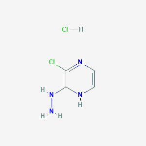 molecular formula C4H8Cl2N4 B3082917 3-Chloro-2-hydrazino-1,2-dihydropyrazine hydrochloride CAS No. 1134988-44-5