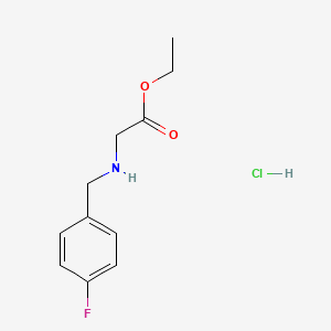 molecular formula C11H15ClFNO2 B3082927 Ethyl 2-{[(4-fluorophenyl)methyl]amino}acetate hydrochloride CAS No. 1135028-80-6