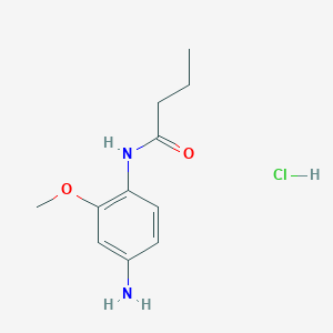molecular formula C11H17ClN2O2 B3082930 N-(4-Amino-2-methoxyphenyl)butanamide hydrochloride CAS No. 1135073-33-4