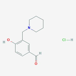 molecular formula C13H18ClNO2 B3082948 4-Hydroxy-3-piperidin-1-ylmethyl-benzaldehyde hydrochloride CAS No. 1135194-46-5