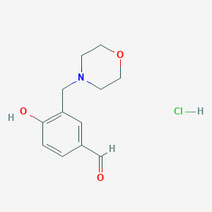 molecular formula C12H16ClNO3 B3082962 4-Hydroxy-3-morpholin-4-ylmethyl-benzaldehyde hydrochloride CAS No. 1135221-62-3